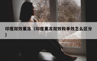 印度双效果冻（印度果冻双效和单效怎么区分）