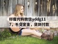 关于印度代购微信yddg117，不交定金，货到付款的信息