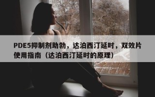 PDE5抑制剂助勃，达泊西汀延时，双效片使用指南（达泊西汀延时的原理）